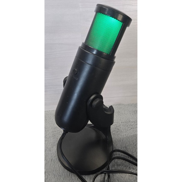 Other - USB Gaming Microphone with RGB LED Lights Adjustable Desktop Stand Black